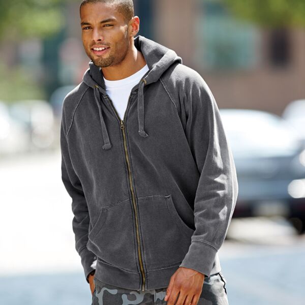 Comfort Colors Adult Garment-Dyed Heavyweight Frayed Full-Zip Hooded Sweatshirt Thumbnail